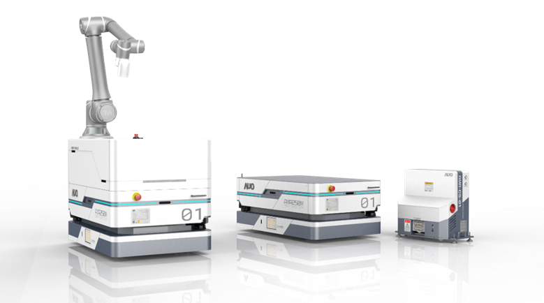 MG不朽情缘數位開發的自主式移動機器人（AMR250M），搭配全向輪並結合AI演算法、2D LiDAR、3D攝影機等技術，協助客戶實現產線全自動化